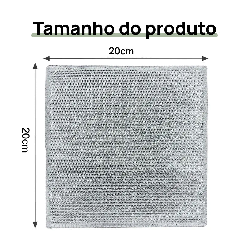 Conjunto de 10 Esponjas de Arame Não Arranháveis para Limpeza, Pano Multiuso de 2 Camadas para Louça e Superfícies durabilidade comprovada