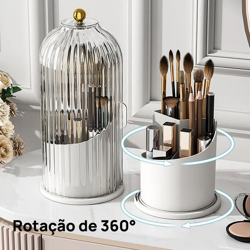 Suporte à Prova de Poeira para Escova de Dentes com Tampa, Rotativo para Escova Elétrica e Organizador para Pincéis higiene garantida