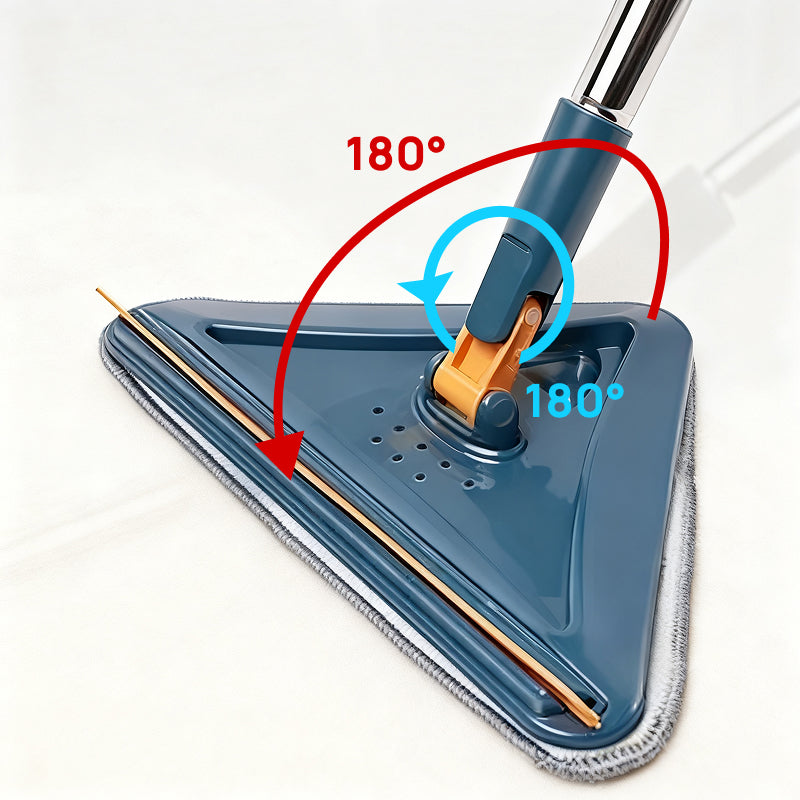 Mop Ajustável 360° para Limpeza de Pisos e Paredes, com 6 Almofadas de Microfibra e Rodo de Silicone Inclusos esforço mínimo