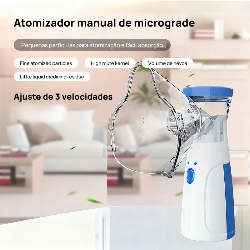 Nebulizador Ultrassônico Portátil e Recarregável para Adultos e Crianças, com Dois Modos e Função de Auto-limpeza alívio rápido