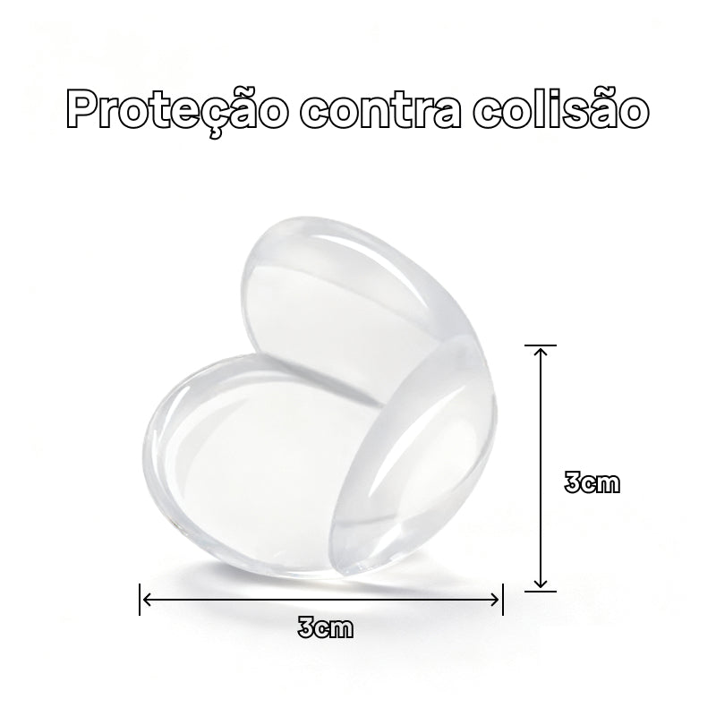 Conjunto de 16 Protetores de Canto Transparentes e Redondos para Bordas e Cantos Afiados de Móveis e Mesas segurança discreta