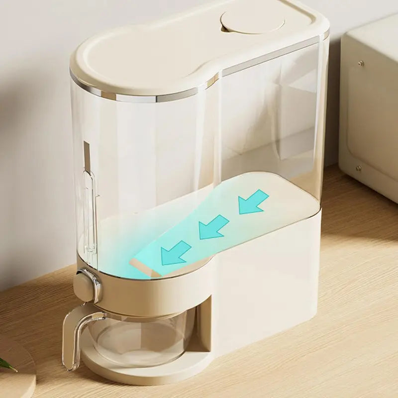 Dispensador de Arroz Hermético UFORU à Prova Total de Insetos e Umidade, com Copo Medidor para Grãos e Cereais preservação eficaz