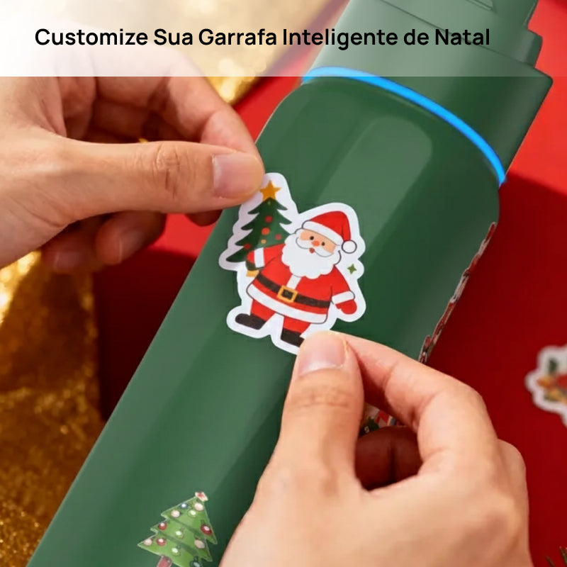 Garrafa de Água Inteligente de Aço Inox com App, Rastreia Consumo e Envia Lembretes de Hidratação para Viagens companheira tecnológica