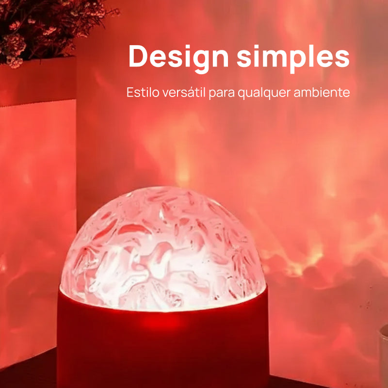 Lâmpada Projetora com 2 Cenas de Ondulação 3D e 16 Cores, Controlada por Remoto para Ambiente Relaxante totalmente personalizável