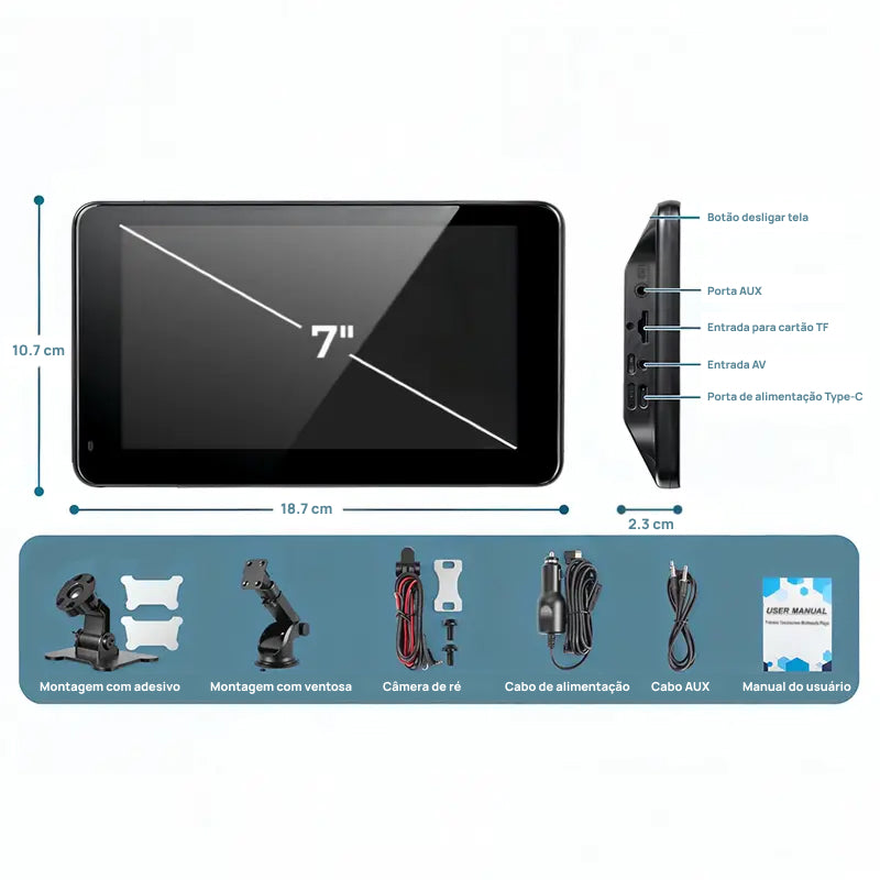Adaptador de Tela Sem Fio 2025 para Android e iPhone, Garante Entretenimento Contínuo no Carro com Conexão Portátil altamente estável