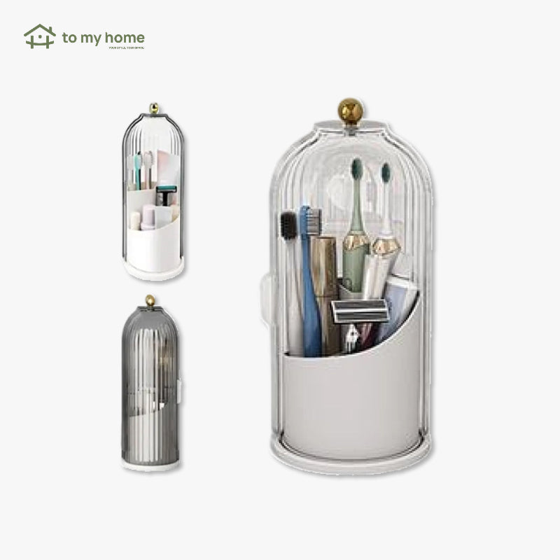 Suporte à Prova de Poeira para Escova de Dentes com Tampa, Rotativo para Escova Elétrica e Organizador para Pincéis higiene garantida