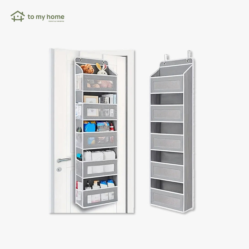 Organizador de Porta Suspenso com 5 Camadas e 10 Bolsos Grandes, Design Antivibração e Capacidade de 20kg espaço vertical