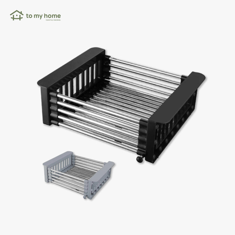 Escorredor de Louça Suspenso em Aço Inoxidável Ajustável, Cesto Filtrante Multifuncional para Pia da Cozinha drenagem otimizada