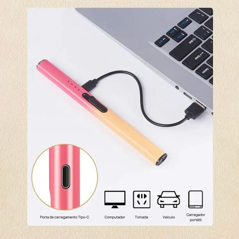 Acendedor de Velas Elétrico, um Presente Perfeito para Mães, Mulheres, Esposas ou Irmãs em Datas Especiais segurança máxima