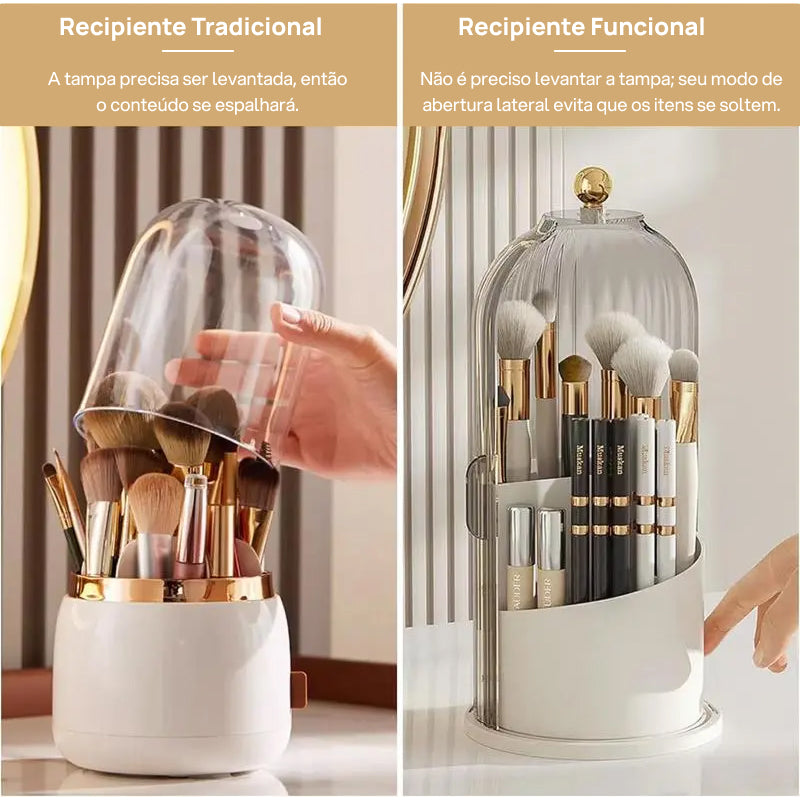 Suporte à Prova de Poeira para Escova de Dentes com Tampa, Rotativo para Escova Elétrica e Organizador para Pincéis higiene garantida
