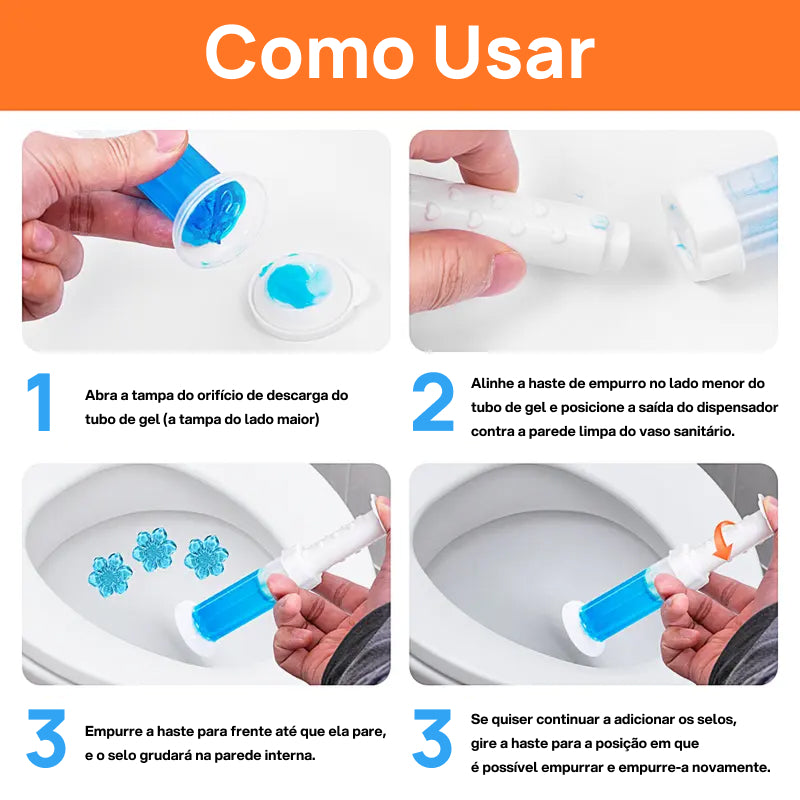 Gel de Limpeza 6 em 1 para Vaso Sanitário, Aromatizador e Desodorizador Eficaz com Fragrância Duradoura para Banheiro frescor duradouro
