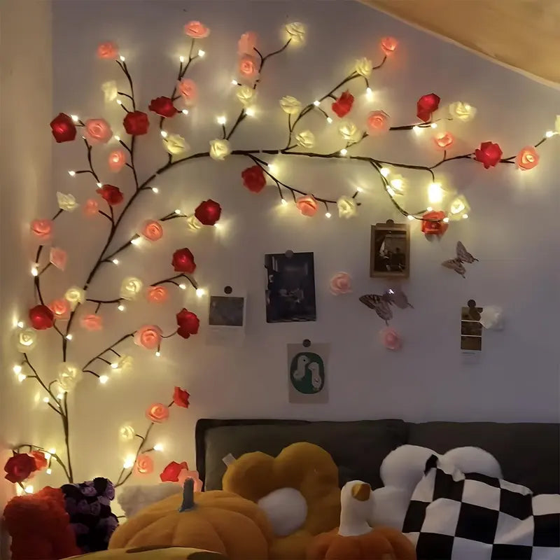 Luminária Decorativa LED em Forma de Galho de Árvore, Alimentação por USB para Criação de Ambiente em Casa ambiente aconchegante