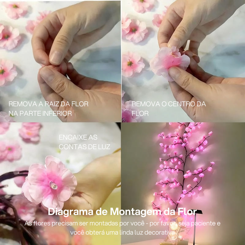 Luminária Decorativa LED em Forma de Galho de Árvore, Alimentação por USB para Criação de Ambiente em Casa ambiente aconchegante