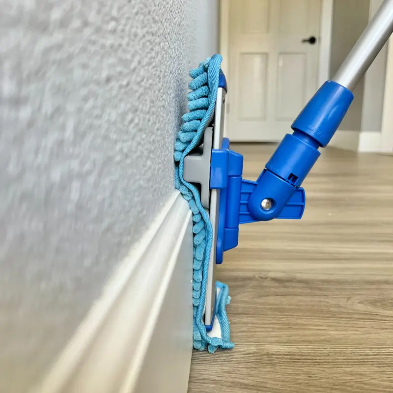 Mop Especial para Limpeza de Rodapés com Cabo Leve de 178cm, Não Precisa se Curvar e Captura Poeira e Pelos ergonomia superior