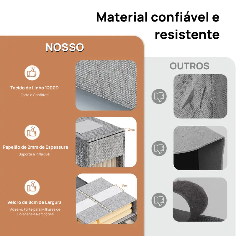 Conjunto de 4 Organizadores de Lençóis para Armário, Caixas Dobráveis com Janela Transparente à Prova de Poeira organização visual
