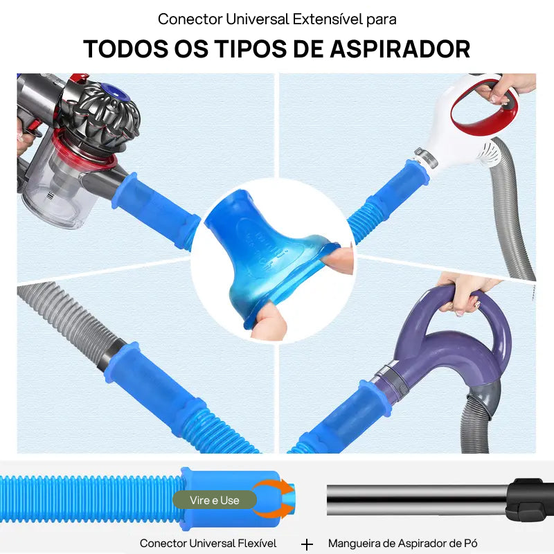 Kit de Limpeza com Mangueira e Acessório para Duto de Secadora, Remove Fiapos e Pelos com Conector Universal Ajustável prevenção incêndios