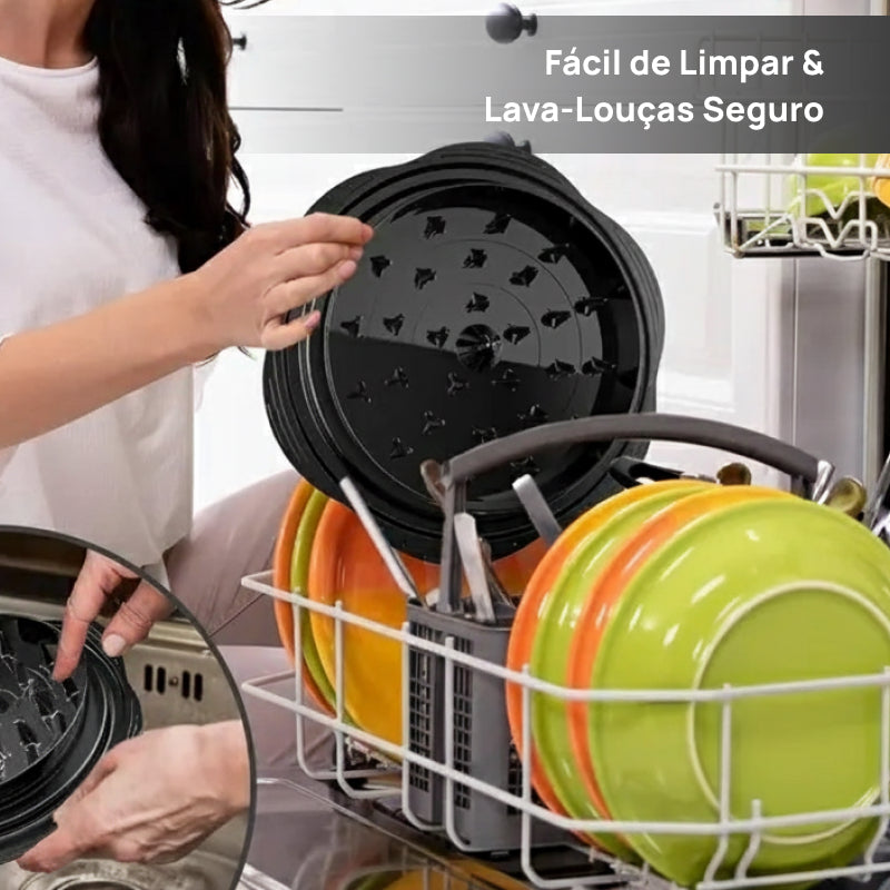 Desfiador Grande de Carne em Aço Inoxidável, com Tampa Visível e Alça Ergonômica, Perfeito para Frango e Bovina incredivelmente rápido