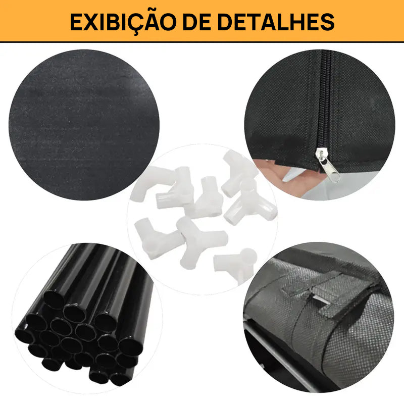 Sapateira Organizadora de 10 Andares com 9 Compartimentos e Capa à Prova de Poeira para Armazenamento de Calçados