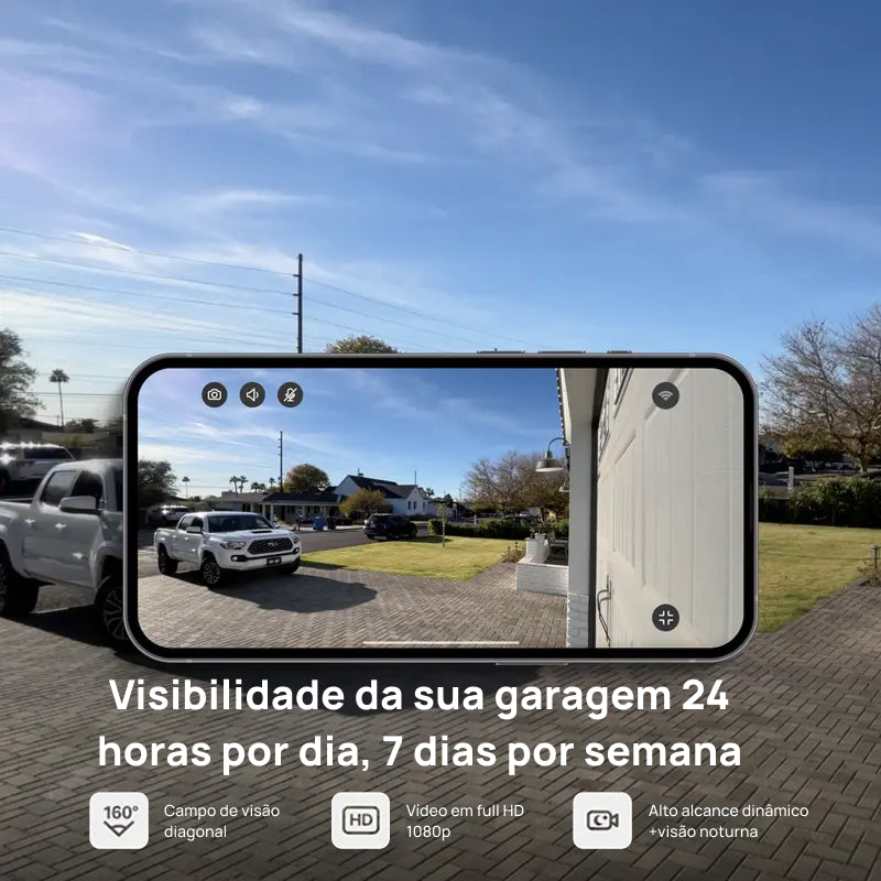Teclado de Vídeo Inteligente para Porta de Garagem com Câmera, App, Códigos PIN e Compatível com Principais Marcas convenientemente seguro