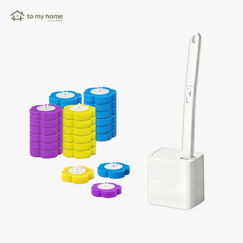 Kit de Limpeza para Banheiro com 24 Escovas Descartáveis e Suporte, para Vaso Sanitário, Pia, Banheira e Ralo higiene prática