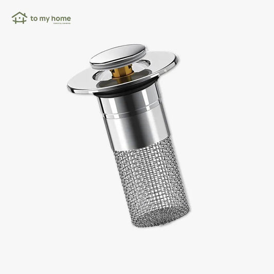 Protetor de Pia de Banheiro para Cabelo, Filtro Universal para Ralo Pop-Up com Cesto de Aço Inoxidável, Peneira para Ralo de Pia