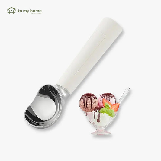 Colher Elétrica Aquecida para Sorvete Recarregável em Aço Inox com Display LED, Aquecimento Rápido e Uso Seguro