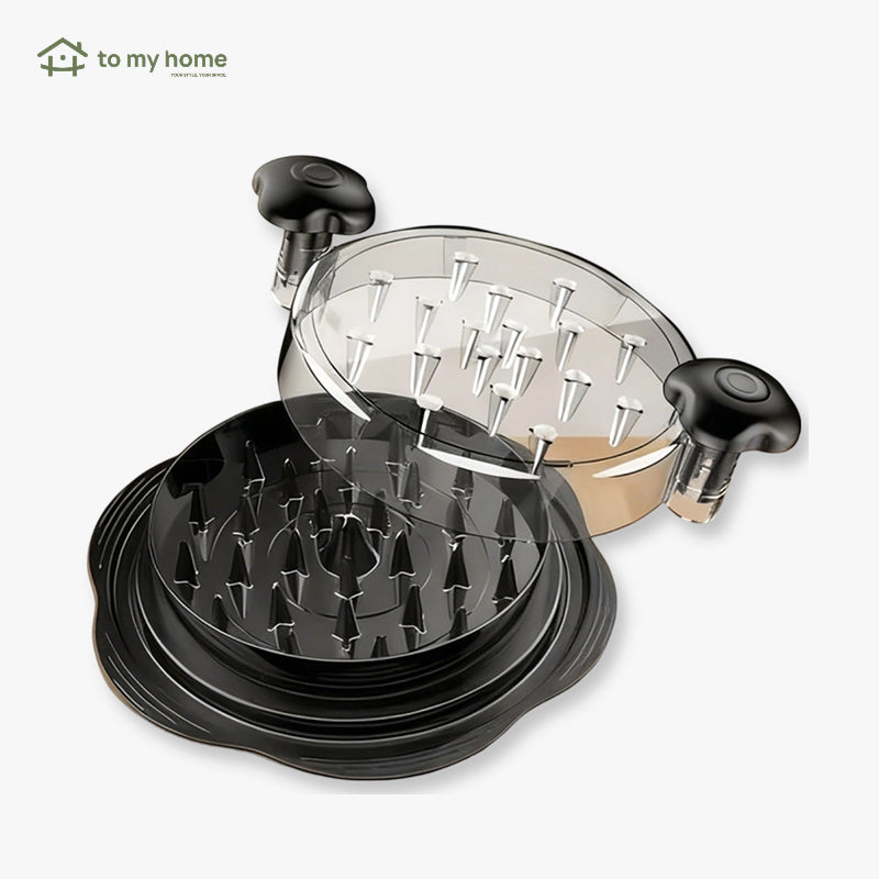 Desfiador Grande de Carne em Aço Inoxidável, com Tampa Visível e Alça Ergonômica, Perfeito para Frango e Bovina incredivelmente rápido