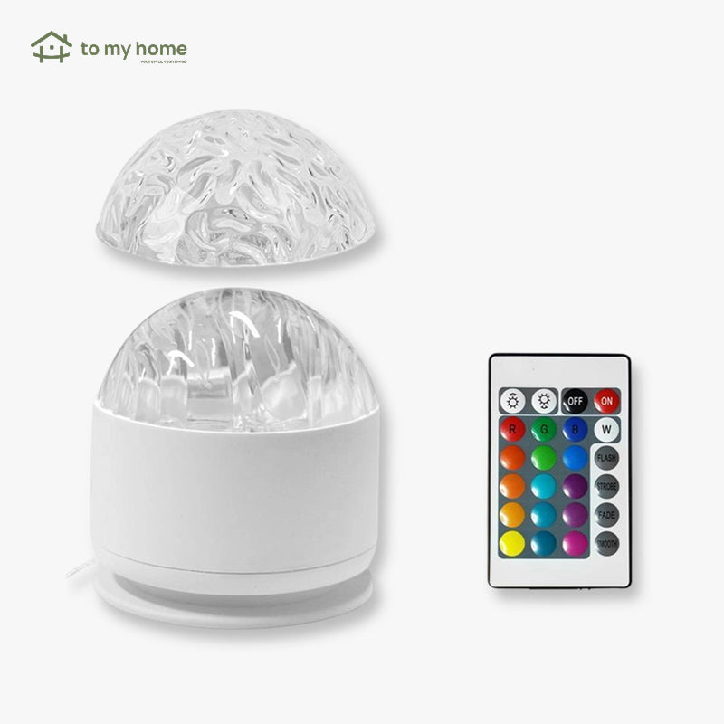 Lâmpada Projetora com 2 Cenas de Ondulação 3D e 16 Cores, Controlada por Remoto para Ambiente Relaxante totalmente personalizável