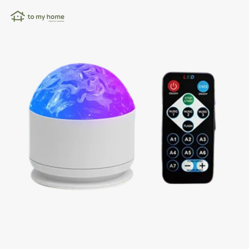 Projetor de Luz Noturna 7 Cores com Ritmo Musical, Projeta Efeitos 3D de Estrelas e Ondas do Oceano para Quarto encantadoramente mágico