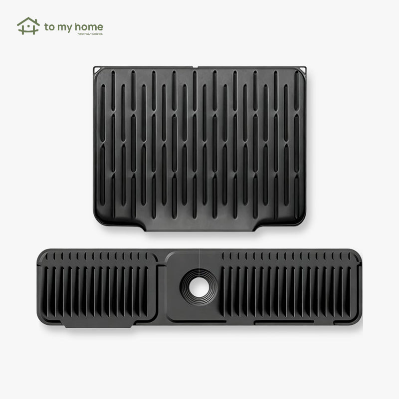 Protetor de Respingos para Torneira de Cozinha em Silicone Dobrável, com Trava de Botão e Base Escorredora prático diariamente