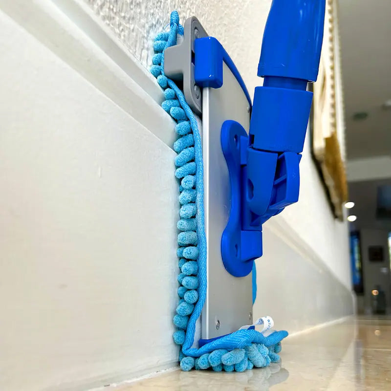 Mop Especial para Limpeza de Rodapés com Cabo Leve de 178cm, Não Precisa se Curvar e Captura Poeira e Pelos ergonomia superior