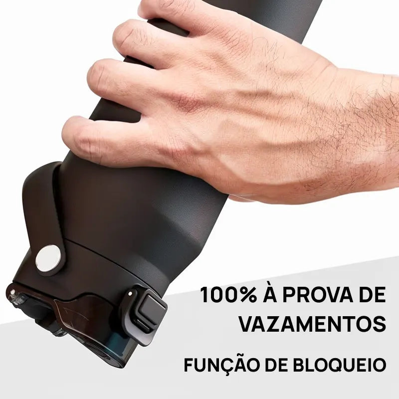 Garrafa Térmica em Aço Inox com Tampa Dupla Função, Isolamento a Vácuo, Alta Conservação Térmica e Design Elegante
