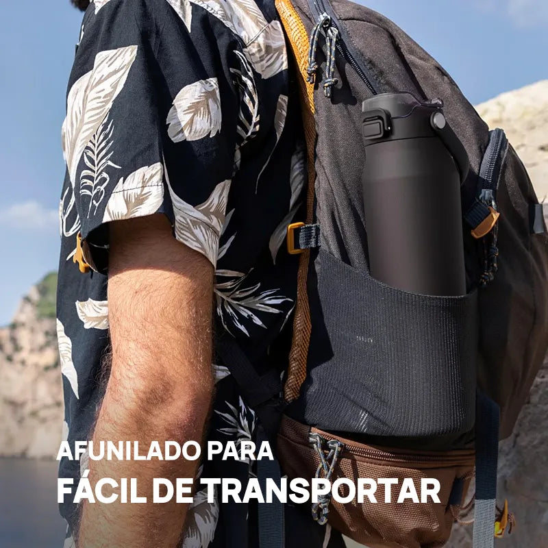 Garrafa Térmica em Aço Inox com Tampa Dupla Função, Isolamento a Vácuo, Alta Conservação Térmica e Design Elegante